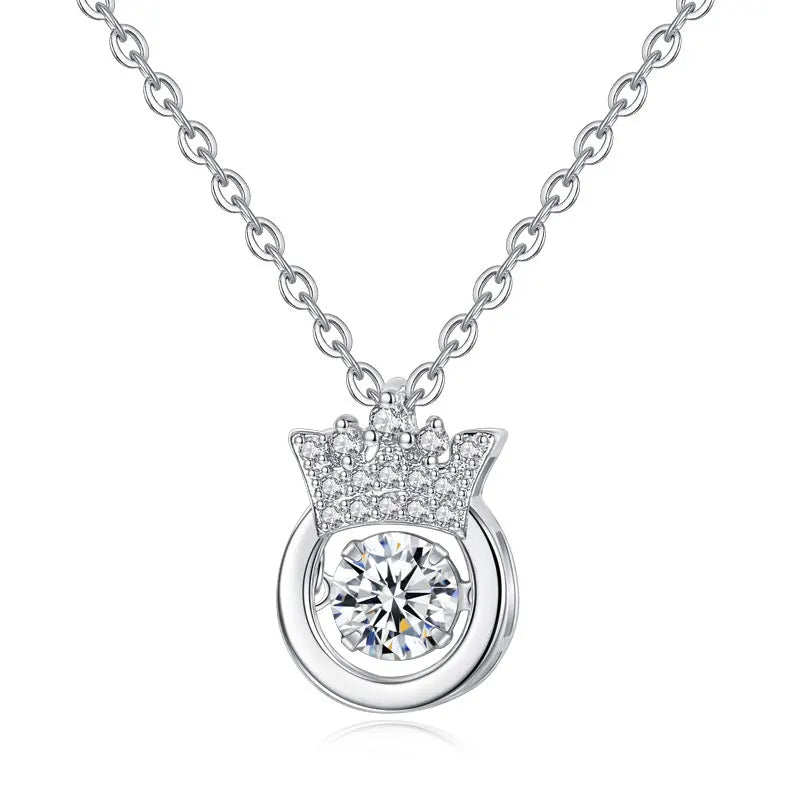 Reeti 925 Sterling Silver Crown Necklaces Pendants for Women Hot Fine Jewelry