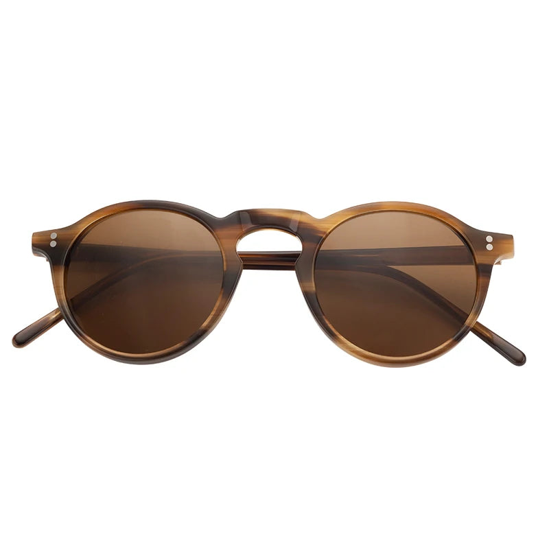 Vintage Design Mazzucchelli Sun Glasses Polarized Oval Acetate Sunglasses