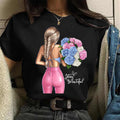 Wholesale Cheap Women Basic White Tee Casual Graphic Tshirt Fashion Lady Female Girls Printed Black Culture Afro T-Shirt