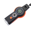 7-in-1 Survival Whistle Safety Whistle Hiking Essentials Outdoor Multifunctional Tool with a Mini Flashlight