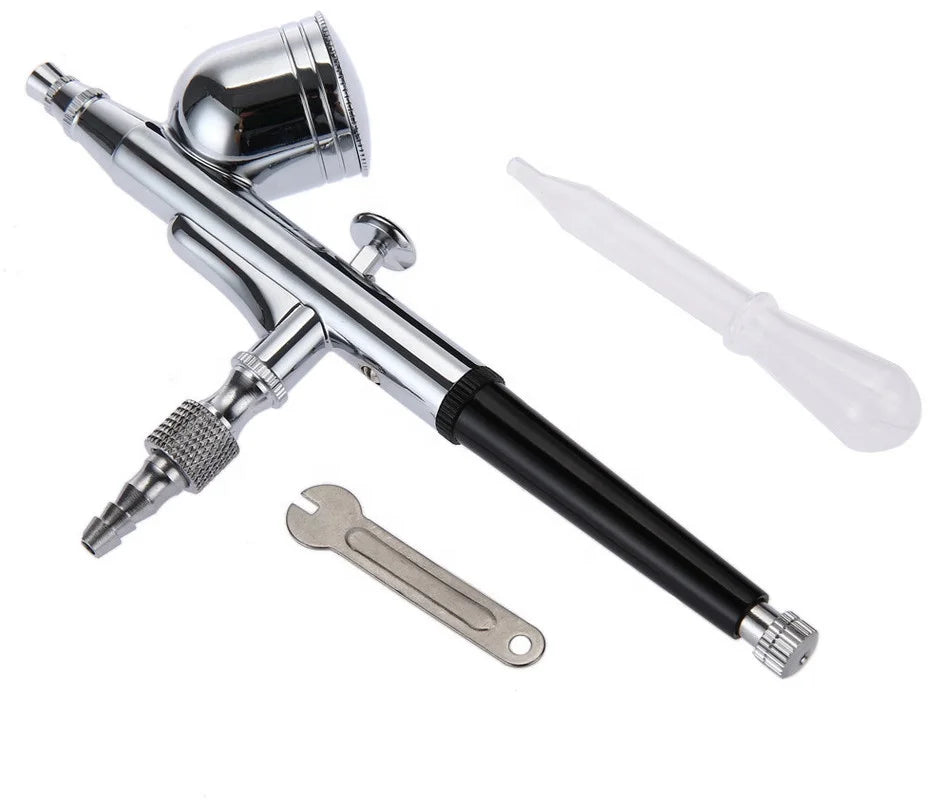 BT-130 Copper 7CC Double Action Airbrush Kit Eco-Friendly 0.2-0.5mm Nozzle Multi-Functional for Cake Decorating Nail Art Makeup