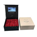 New Birthday Gift Rose Box with Music Playing Video Screen Wedding Flower Gifts for Guests