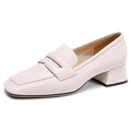 2024 Spring New Elegant Casual Fashion Comfortable Chunky Heel Genuine Leather Loafers Women's Shoes
