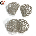 Wedding Invitation Card Decoration Silver Metal Crystals Rhinestone Clasp Buckles Ring Type Rings
