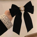 New Arrival French Style Simple Fashion Big Bow Rose Velour Hair Clips Spring Hair Clips Women Elegant Hair Clips Wholesale