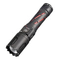 High Power P50 Strong Light Flashlight Tail High Decibel Alarm Telescopic Zoom Double Control Switch