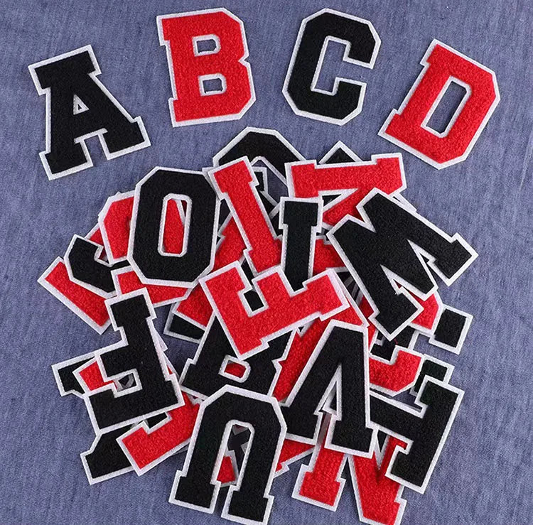 Wholesale Stock 26 Letter Patch Sticker Towel Embroidered Patch Clothing Accessories