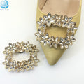 Twinkling Crystal Shoe Flower Buckle Gold Plated Wreath Shoe Clip for Women Wedding High Heel Shoe Brooch Accessory Decor