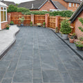 Modern Design 300X600mm Black Rectangle Slate Slab Stone Tile Natural Surface Outdoor Step for Courtyard Pathway Garden Flooring