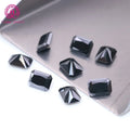 Wholesale Synthetic Mossanite Diamond Gemtones 1ct 2ct 3 Carats Black Color Radiant Cut Loose Moissanite Stones