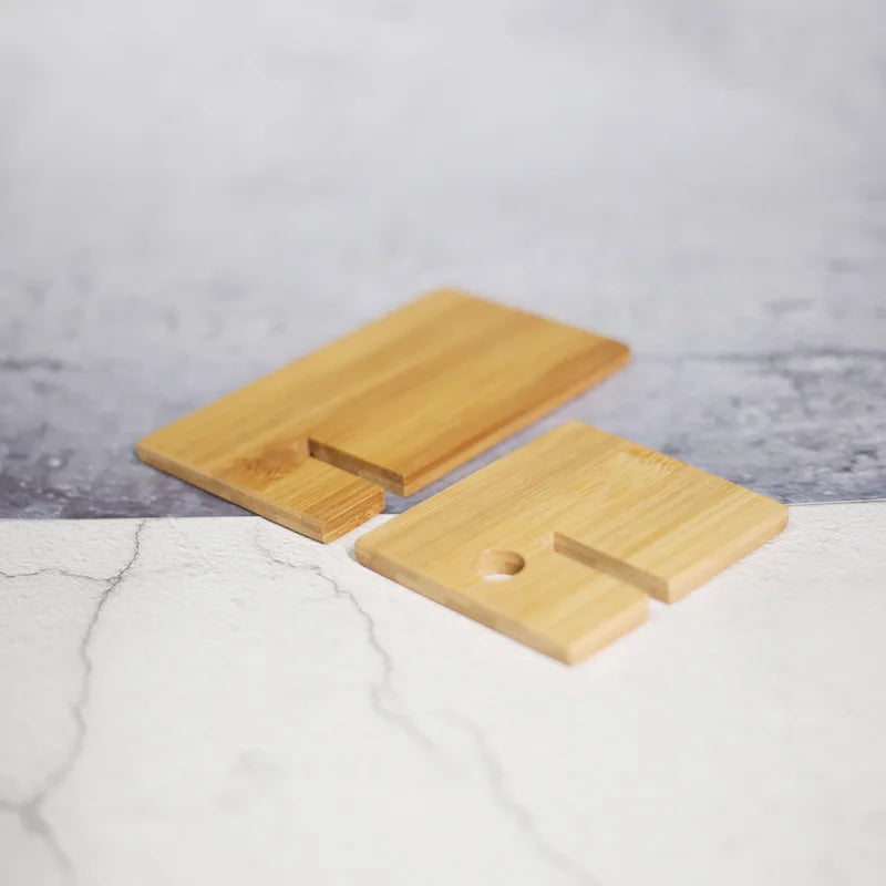 Manufacture Creative Eco-friendly Engraved Wooden Desktop Bamboo Stand with Customized Design