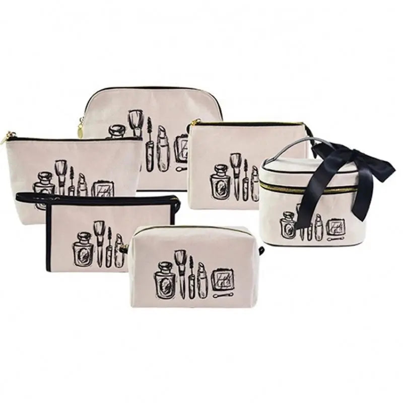Good Selling Waterproof Cosmetic Women Quality Bags Canvas Zipper Pouch Travel Makeup Bag