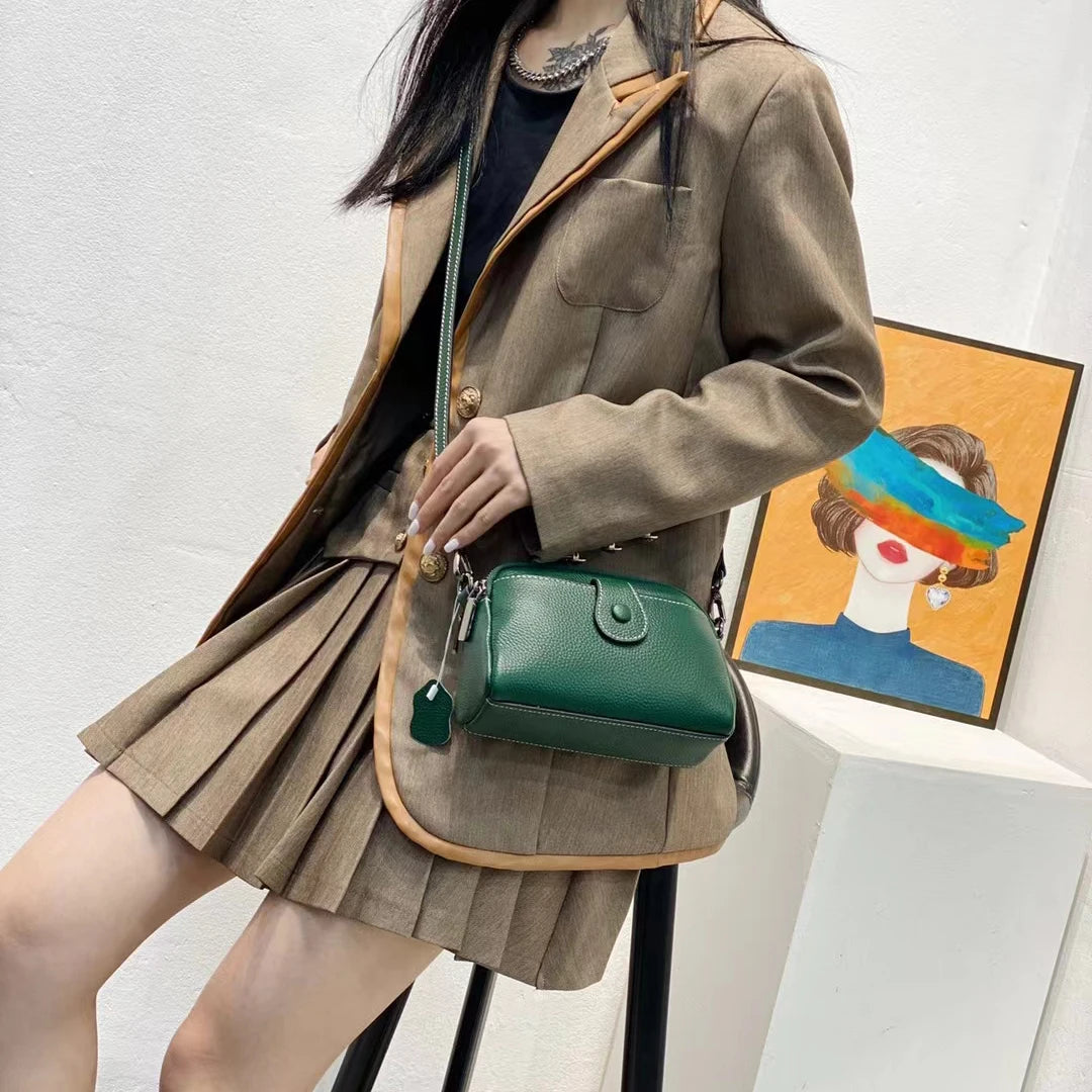 Women Small Shoulder Bag Crossbody Bags Genuine Cow Leather Ladies Sling Purse Fashion Phone Pocket