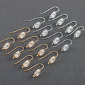 M1060 10pcs/lot Wholesale Gold Silver Color Metal Zircon Diy Earrings Hooks in Bag for Jewelry Making Accessories