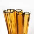 JR Glass custom amber color plum blossom shape borosilicate glass tube