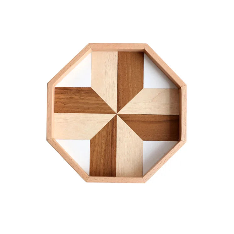 Luxury Beech Acacia Wooden Table Wedding Fruit Cake Home Nordic Food Coffee Serving Ornaments Decorative Decoration Decor Tray