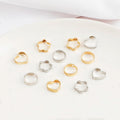 Jump Rings Bulk 14K Gold Plated Brass Heart Shape Jump Ring Through Rope Separate Beads Jewelry Making groove Jump Ring