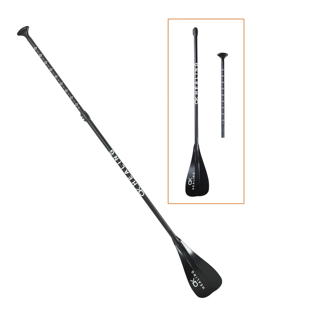 OKHEALING Inflatable Stand-Up Paddle Board Accessory with Fiberglass Shaft and PP Blade Kids SUP Accessory