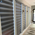 Electric Auto Day Night Zebra Roller Blinds Motorized with Alexa Control System Window Shades