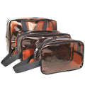 Large Capacity Portable Waterproof PVC Makeup Bag Jelly Color with Zipper Closure for On-the-Go Storage