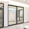 Modern Design 2 Tracks and 2 Thermal Break Aluminum Sliding Door for Balcony Patio Villa