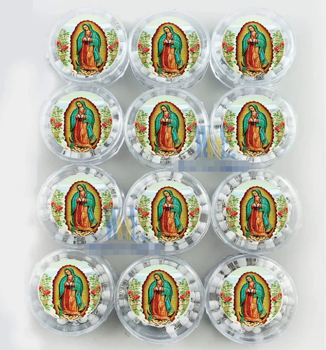 Virgin Mary Prayer Rosary Necklace 6mm Wooden Beads Various Colors (white Blue pink Black) Religious Style Fragrance Necklace