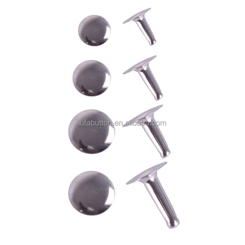 Factory Supply Leather Rivet Rapid Rivets  7mm 9mm Metal Single Cap for Leather Craft Bags Belts Shoes