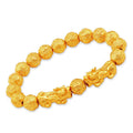 RisingMoon Pixiu Piyao Bracelet Gold Plated Metal Wealth Good Luck  Feng Shui Bead Bracelet