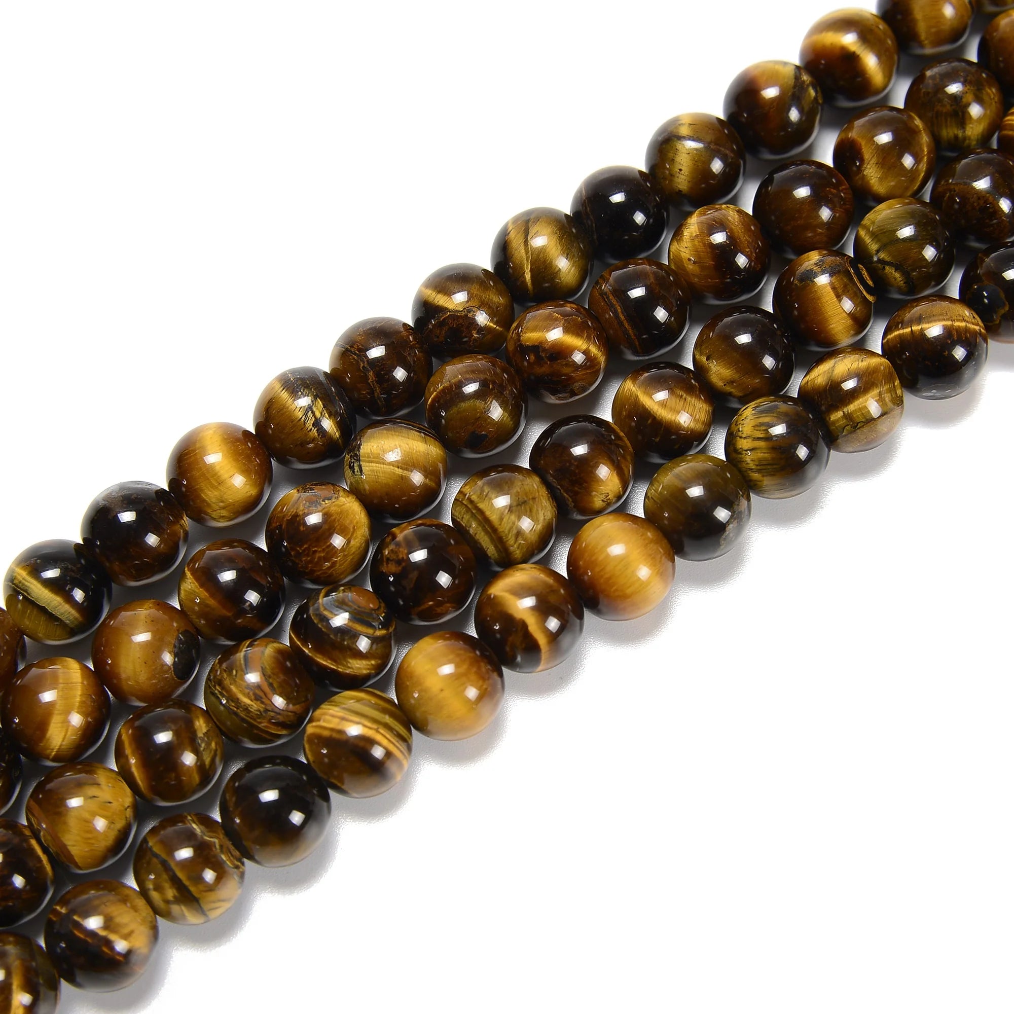Natural Stone Bead Strands Yellow Golden Blue Purple Galaxy Multi Tiger Eye Round Beads for Jewelry Making 4mm 6mm 8mm 10mm 12mm