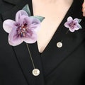 Japanese and Korean Brooch Fabric Embroidered Flower Sweater Accessories Coat Suit Dress Pin Temperament Female Corsage