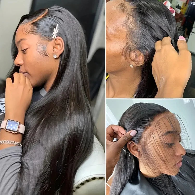 30 Inch Straight Wigs Human Hair Lace Front Wig Human Hair 200 Density Straight Lace Front Wigs