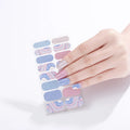 Korean Fashion Slider Nail Art Stickers Full Cover Adhesive Wraps for Women Shiny Nail Stripe Salon Made of Durable Plastic
