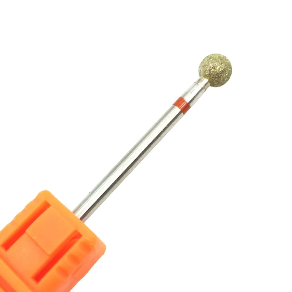 HYTOOS 5.0mm Ball Diamond Nail Drill Bit 3/32" Rotary Electric Professional Nail Cuticle Clean Manicure Salon Tool