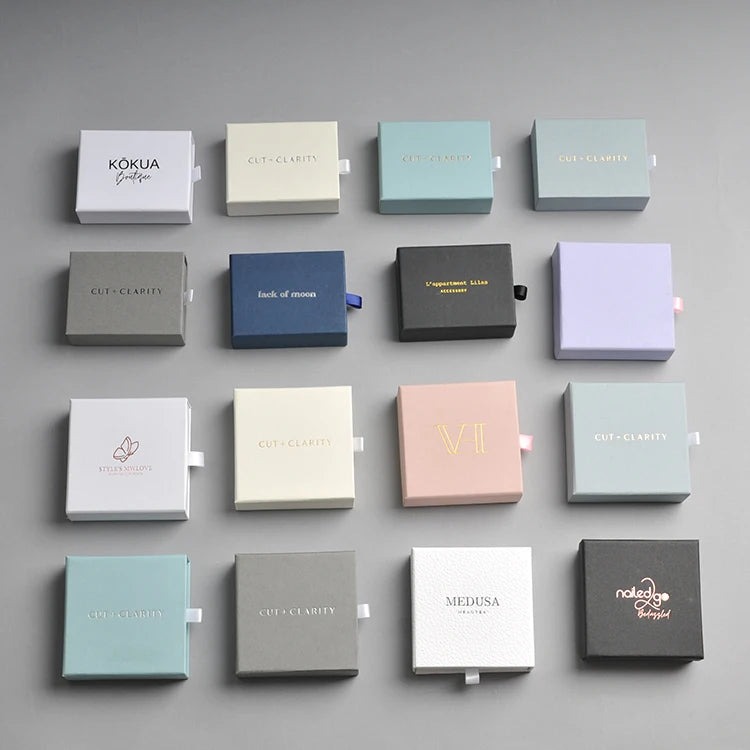Hot Selling Jewelry Box Sliding Necklace Package Gift Wedding Jewelry Package Custom Logo