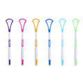 2021 Private Label Oral Care T Shape Plastic Ayurvedic Tongue Cleaner Scraper Raspador De Lengua for Adults