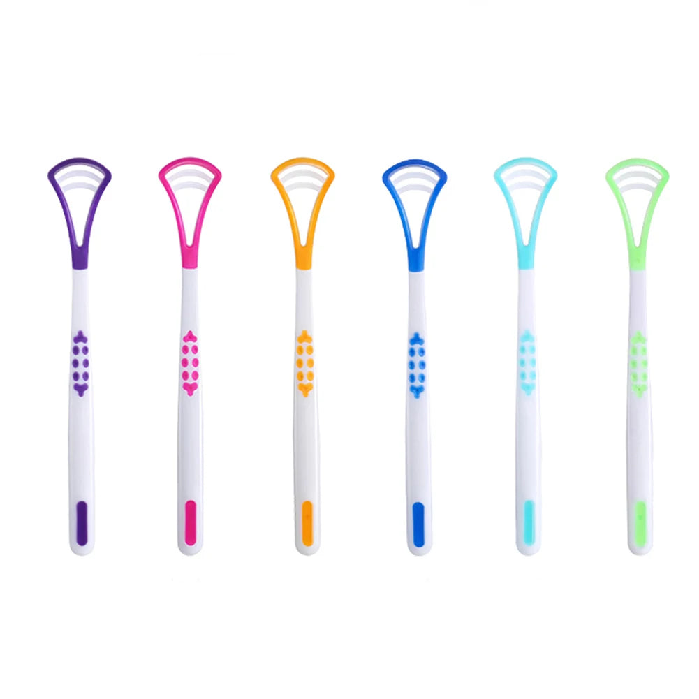 2021 Private Label Oral Care T Shape Plastic Ayurvedic Tongue Cleaner Scraper Raspador De Lengua for Adults