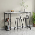 Factory Hot Sale Dining Room Furniture Set Home Cafe Balcony Marble Tall Table and Chair for Balcony Home Cafe and Dining Bar