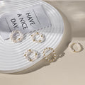 Nagosa Original Design Custom Jewelry Freshwater Pearl Gold  Bead Elasticity Adjustablering for Women