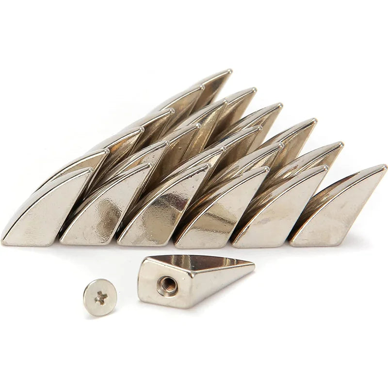 Wholesale 17MM Shark Fin Dragon Shape Claw Spikes and Cone Studs Rivets Metal Screw Back Punk Rock DIY Leather Crafting
