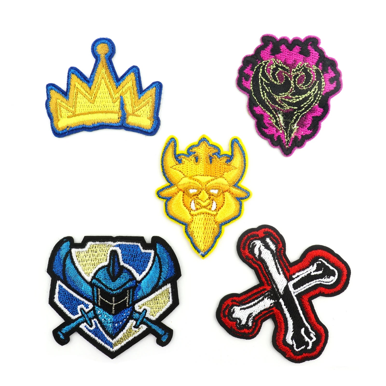 WS Large Logo Design 3D Embroidery Patch Chenille Glitter Patches with Embroidery on Fabric for Hat & Clothing
