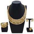 Zhuerrui Latest Italian Jewelry Set Fashion Copper Ring Delicate Flowers Nigerian Girls Engagement Jewelry 4-piece SetH00911