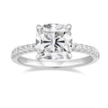 OAHLAN 3.5CT 925 Sterling Silver Engagement Rings Cushion Cut Cubic Zirconia CZ Promise Rings Wedding Bands for Women Size 3-11