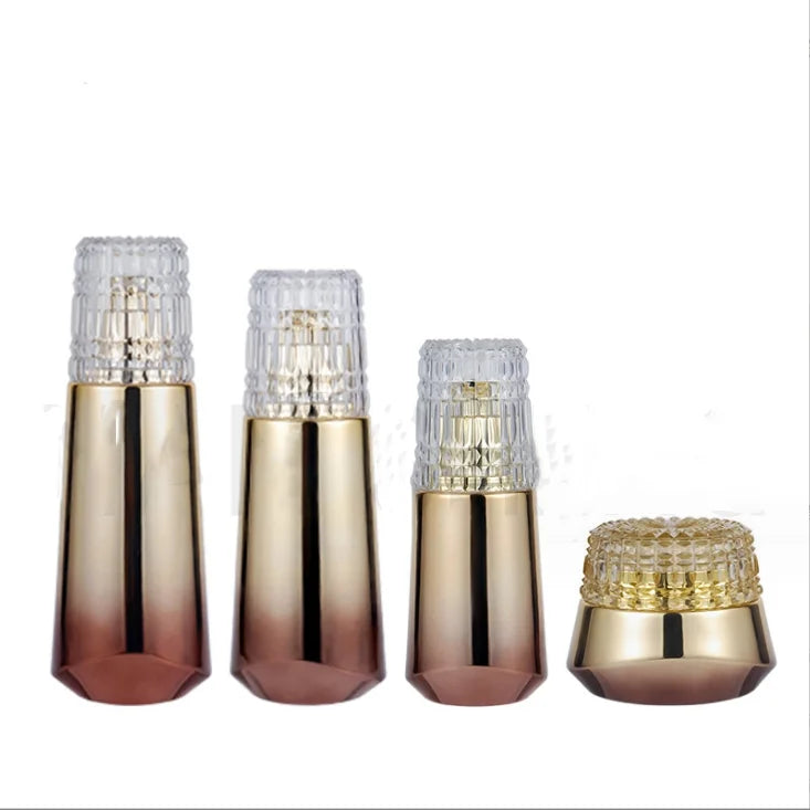 Thick Bottom Lotion Bottle Suit High End Essence Liquid Bottle Cosmetic Glass Flask Packaging Material Packaging Set