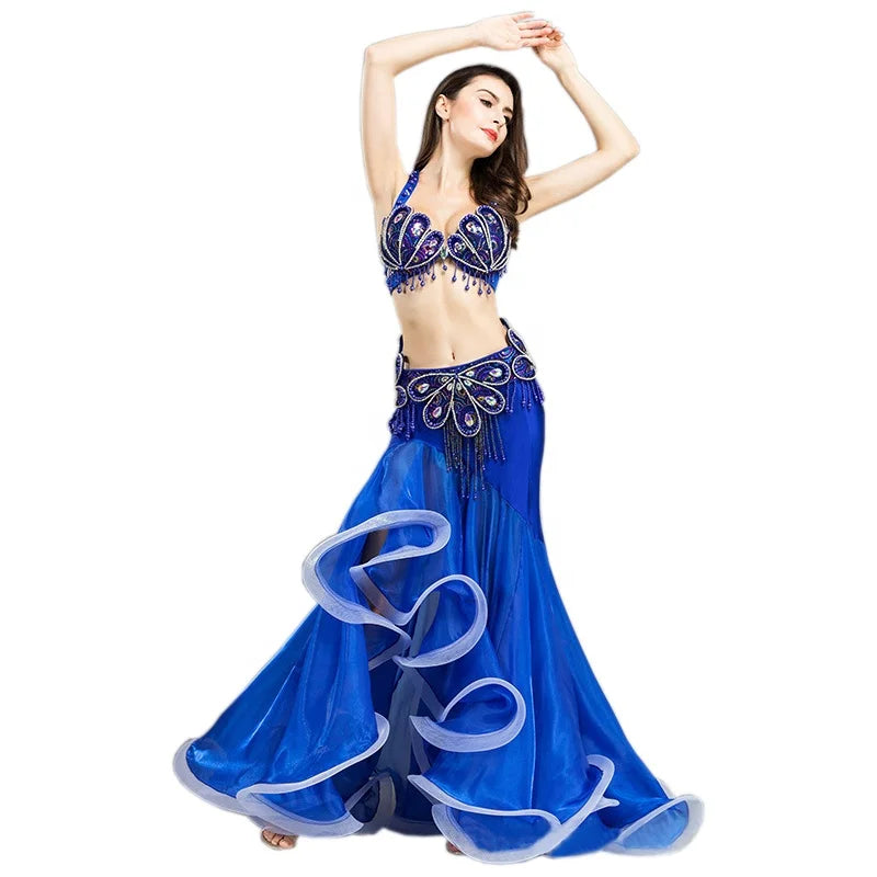 Hot Sale Hight Quality  Women's Belly Dance  Performance Costume Bollywood Dress Outfit Set for Women