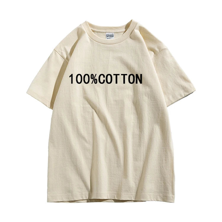 Custom  Logo T Shirts Men's Cotton Heavyweight Simple T-Shirt Oem