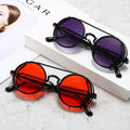 2025 New Product Steampunk Sunglasses Retro Men's Brand Designer Round Punk Glasses Gothic Style Ladies UV400 Sunglasses