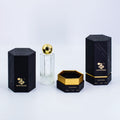 Custom Label Fancy Empty Set Luxury Recyclable Cardboard Packaging Embossing Sponge Lining for Candle Perfume Cosmetic 100ml