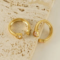 Fashion Gold Plated Adjustable Rings Wholesale Color Crystal Heart Charm Ring Trendy Gold Rings Jewelry