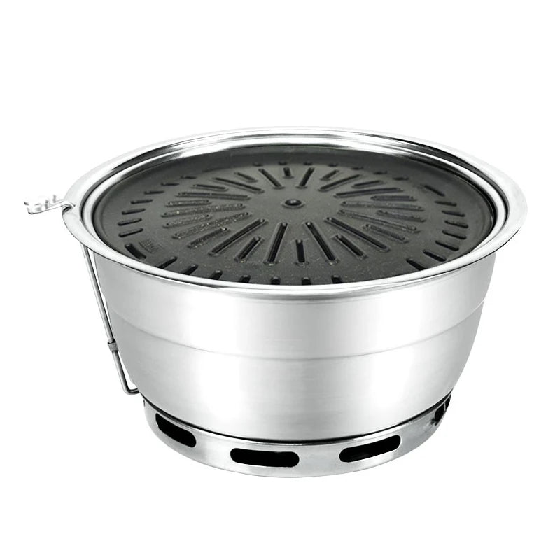 295mm Korean Charcoal Bbq Grill Outdoor Barbecue Embedded Restaurant Commercial Charcoal BBQ Oven Grill