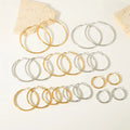 Wholesale Exaggerated 18K Gold Plated Statement Earrings Women's Stainless Steel Hoop Earrings Women Jewelry